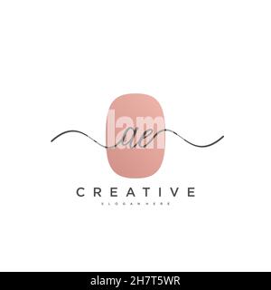 AE Initial Letter Luxury Logo template in Vector per Ristorante, Royalty, Boutique, Cafe, Hotel, Araldico, Gioielli, Moda e altri illustrat vettoriali Illustrazione Vettoriale