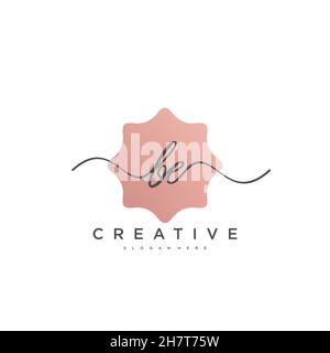 BE Initial Letter Luxury Logo template in Vector for Restaurant, Royalty, Boutique, Cafe, Hotel, Heraldic, Jewellery, Fashion e altri vettoriali Illustrat Illustrazione Vettoriale