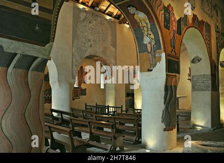 Chiesa di Sant Joan de Boí regione alta Ribagorza in provincia di Lèrida, Catalogna, Spagna Foto Stock