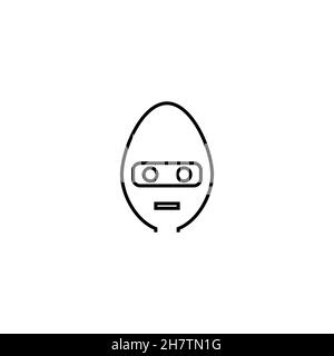 Icona della linea Ninja. Semplice stile lezioni di karate poster sfondo simbolo. Elemento di design del logo. Stampa T-shirt. Vettore per adesivo. Illustrazione Vettoriale