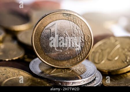 Una euro moneta Foto Stock
