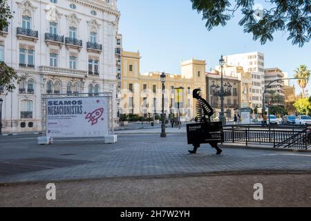 Piazza Tetuán a Valencia, Spagna Foto Stock