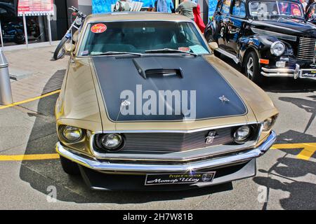 Kiev, Ucraina. Maggio 25, 2013. Ford Mustang Mach 1 1969. Muscolo auto. Auto retrò Foto Stock