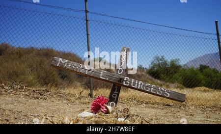 Washington, Stati Uniti. 6 luglio 2021. Foto scattata il 6 luglio 2021 mostra il cimitero della scuola industriale indiana di St. Boniface a Banning, San Bernardino County, California, Stati Uniti. Credit: Zeng Hui/Xinhua/Alamy Live News Foto Stock