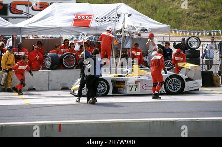 Audi R8 vincitore della American le Mans Series alla Road Atlanta Petit le Mans gara Georgia USA 30/9/2000 Foto Stock