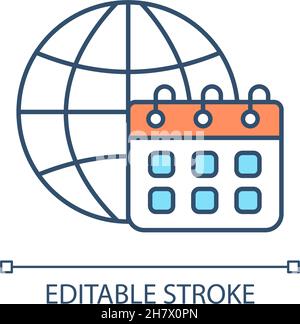 Icona del colore RGB del viaggio di pianificazione Illustrazione Vettoriale