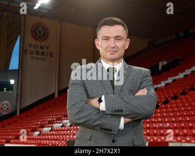 Sheffield, Regno Unito, 25 novembre 2021. Paul Heckingbottom ha presentato come nuovo manager di Sheffield United a Bramall Lane, Sheffield. Data foto: 25 novembre 2021. Il credito d'immagine dovrebbe leggere: Simon Bellis/Sportimage Credit: Sportimage/Alamy Live News Foto Stock