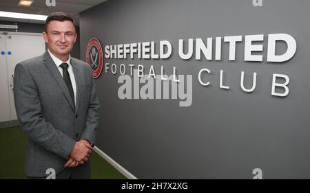 Sheffield, Regno Unito, 25 novembre 2021. Paul Heckingbottom ha presentato come nuovo manager di Sheffield United a Bramall Lane, Sheffield. Data foto: 25 novembre 2021. Il credito d'immagine dovrebbe leggere: Simon Bellis/Sportimage Credit: Sportimage/Alamy Live News Foto Stock