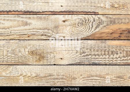 Sfondo in legno fatto di tavole rustiche, vista dall'alto Foto Stock