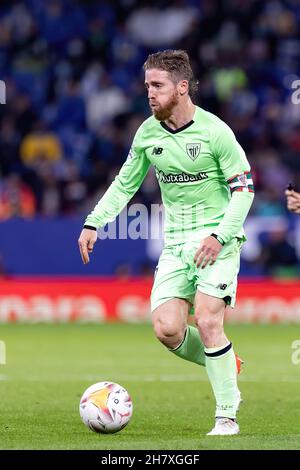 BARCELLONA - Oct 26: Iker Muniain in azione durante la partita la Liga tra RCD Espanyol e Athletic Club de Bilbao allo stadio RCDE il 26 ottobre Foto Stock