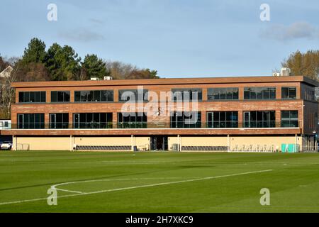 Swansea, Regno Unito. 25 novembre 2021. L'edificio della Swansea City Academy prima della partita della Premier League Cup tra Swansea City Under 23 e Wolverhampton Wanderers Under 23 presso la Swansea City Academy di Swansea, Regno Unito, il 25 novembre 2021. Credit: Duncan Thomas/Majestic Media. Credit: Majestic Media Ltd/Alamy Live News Foto Stock