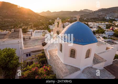 Fyloti villaggio Naxos Cicladi Grecia Foto Stock