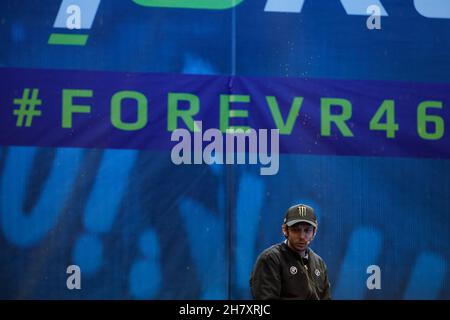 EICMA 2021 - Rho Fiera, Milano, 25 novembre 2021, Valentino Rossi sul palco durante un altro Lap - News Foto Stock