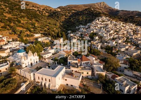 Fyloti villaggio Naxos Cicladi Grecia Foto Stock