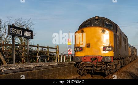 Classe 37 Berney Arms Norfolk Inghilterra Foto Stock