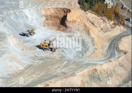 miniera di rame di superficie, rosia poieni, romania Foto Stock