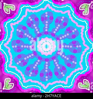 Multicolore mandala astratto illustrazione sfondo ad alta risoluzione Foto Stock