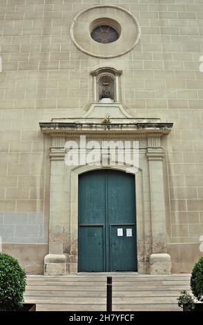 Chiesa di Santa Maria de la Pobla de Claramunt nella regione Anoia provincia di Barcellona, Catalogna, Spagna Foto Stock