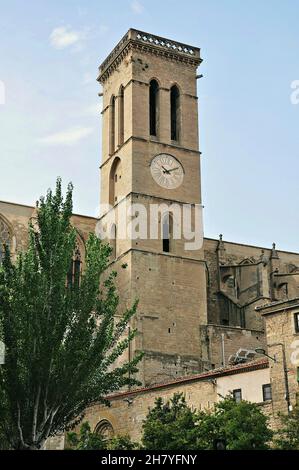 Chiesa Collegiata Basilica di Santa Maria de Manresa nella provincia di Bages di Barcellona, Catalogna, Spagna Foto Stock