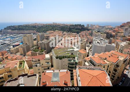 Vue sur le Port Hercule de Monaco, Principaute de Monaco, Monte Carlo, Foto Stock