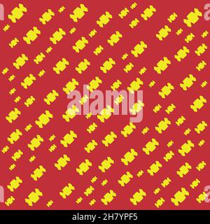 Icona della linea di caramelle. Semplice stile dolce festa poster simbolo di sfondo. Elemento di design del logo. Stampa T-shirt. Vettore per adesivo. Illustrazione Vettoriale