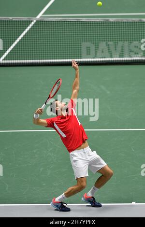 Torino, Italia. 25 Nov 2021. Gruppo D - Croazia vs Australia, Tennis Internationals in Torino, Italy, November 25 2021 Credit: Independent Photo Agency/Alamy Live News Foto Stock