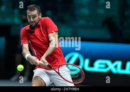 Torino, Italia. 25 Nov 2021. Gruppo D - Croazia vs Australia, Tennis Internationals in Torino, Italy, November 25 2021 Credit: Independent Photo Agency/Alamy Live News Foto Stock