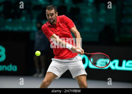 Torino, Italia. 25 Nov 2021. Gruppo D - Croazia vs Australia, Tennis Internationals in Torino, Italy, November 25 2021 Credit: Independent Photo Agency/Alamy Live News Foto Stock