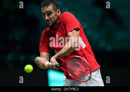 Torino, Italia. 25 Nov 2021. Gruppo D - Croazia vs Australia, Tennis Internationals in Torino, Italy, November 25 2021 Credit: Independent Photo Agency/Alamy Live News Foto Stock