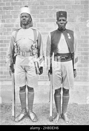 NIGERIA. Fanteria Regiment. Ordine di marching e revisione 1936 vecchia stampa vintage Foto Stock