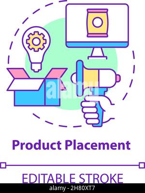 Icona del concetto di posizionamento del prodotto Illustrazione Vettoriale