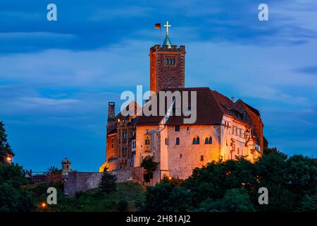 Il Castello di Wartburg a Eisenach Foto Stock