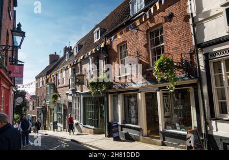 Upper Steep Hill Lincoln City 2021 Foto Stock