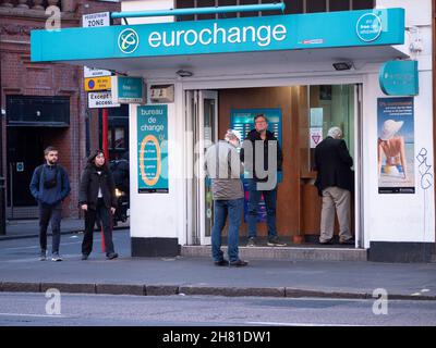 euroschange, bureau de change, cambio valuta, Foto Stock