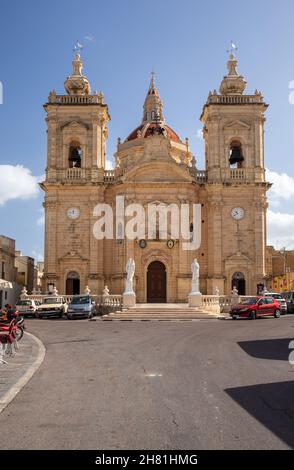 La Basilica della Natività di nostra Signora a Xaghra, Gozo, Malta, Europa Foto Stock