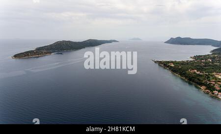 Isola di Kastos, isola di Lefkada, Grecia Foto Stock