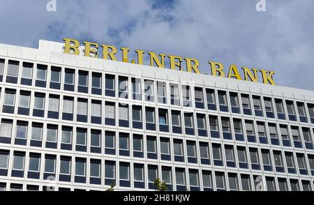 Sede della banca Berliner, Hardenberstrasse, Berlino, Germania Foto Stock