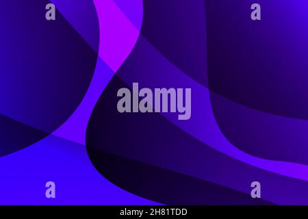 Astratto Purple e Blue Random Shapes sfondo scuro elegante Foto Stock