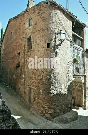 Centro storico di Mura nella regione di Bages, provincia di Barcellona, Catalogna, Spagna Foto Stock