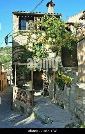 Centro storico di Mura nella regione di Bages, provincia di Barcellona, Catalogna, Spagna Foto Stock