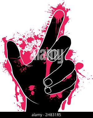 Astratto di aggressione, illustrazione vettoriale Illustrazione Vettoriale