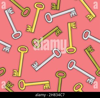 Schema continuo di tasti, illustrazione vettoriale Illustrazione Vettoriale