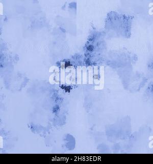 Acquerello acqua stratta. Stampa gradiente indaco in denim. Carta da parati fatta a mano. Grana vernice ad acqua. Stampa acrilica. Carta da parati dipinta. Indaco Denim Foto Stock
