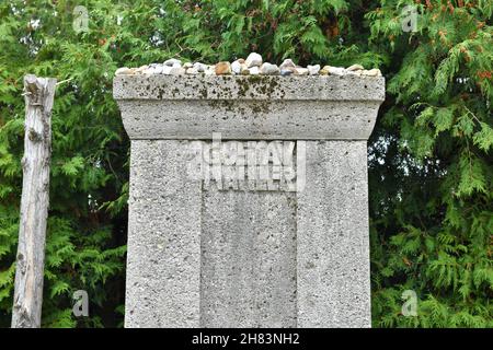 Grab des Komponisten Gustav Mahler auf dem Friedhof Grinzing a Wien, Österreich, Europa - tomba del compositore Gustav Mahler nel Grinzing Cemeter Foto Stock