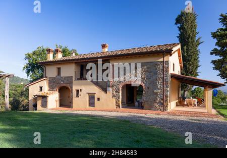 Europa, Italia, Toscana, vicino San Michele, Poderaccio Agriturismo biologico mostrando Appartamenti di Lusso in Affitto Foto Stock