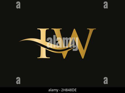 Lettera iniziale IW Linked Logo per l'identità aziendale e aziendale. Modern Letter IW Logo Vector Template con moderno trendy Illustrazione Vettoriale