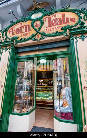 Mallorca caffè tradizionale 'Forn des Teatre' facciata rinomata pasticceria tradizionale e pasticceria in Palma di Maiorca Baleari Spagna Foto Stock