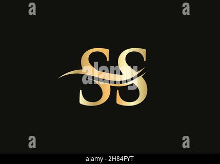 Lettera iniziale SS Linked Logo per l'identità aziendale e aziendale. Modern Letter SS Logo Vector Template con moderno trendy Illustrazione Vettoriale