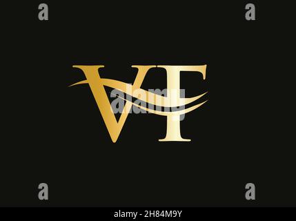 Design Vector con logo VF con lettere moderne. Design iniziale del logo VF con lettere collegate e design creativo, minimal e moderno alla moda Illustrazione Vettoriale