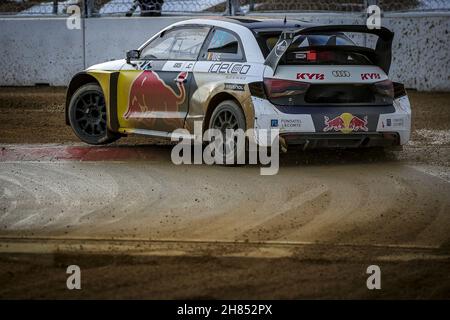 91 IDE Enzo (bel), team KYB EKS JC del Mondiale RX, Audi S1, World RX, in azione durante il Mondiale RX della Germania, 8° e 9° round del FIA World Rallycross Championship 2021, FIA WRX, dal 27 e 28 novembre sul Nurburgring, a Nurburg, Germania - Foto: Paulo Maria/DPPI/LiveMedia Foto Stock